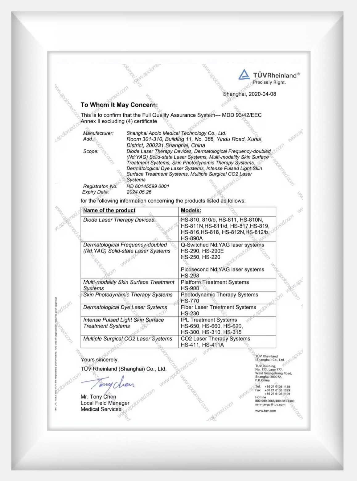 Excelência certificada em laser de picossegundos