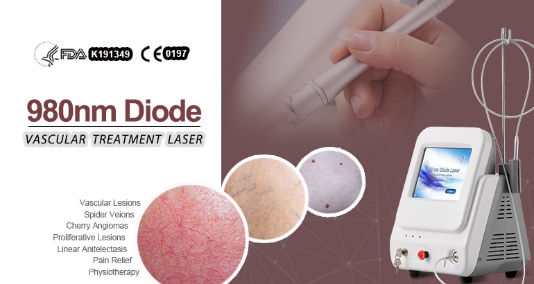 máquina vascular da remoção do laser do diodo 980nm