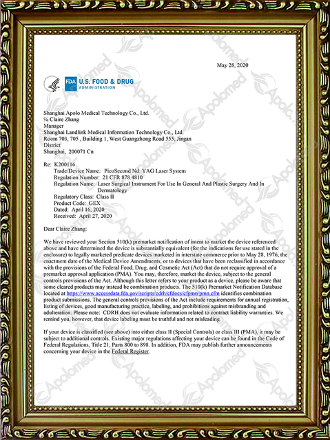 Picosegundo Nd: Yag Laser System US FDA