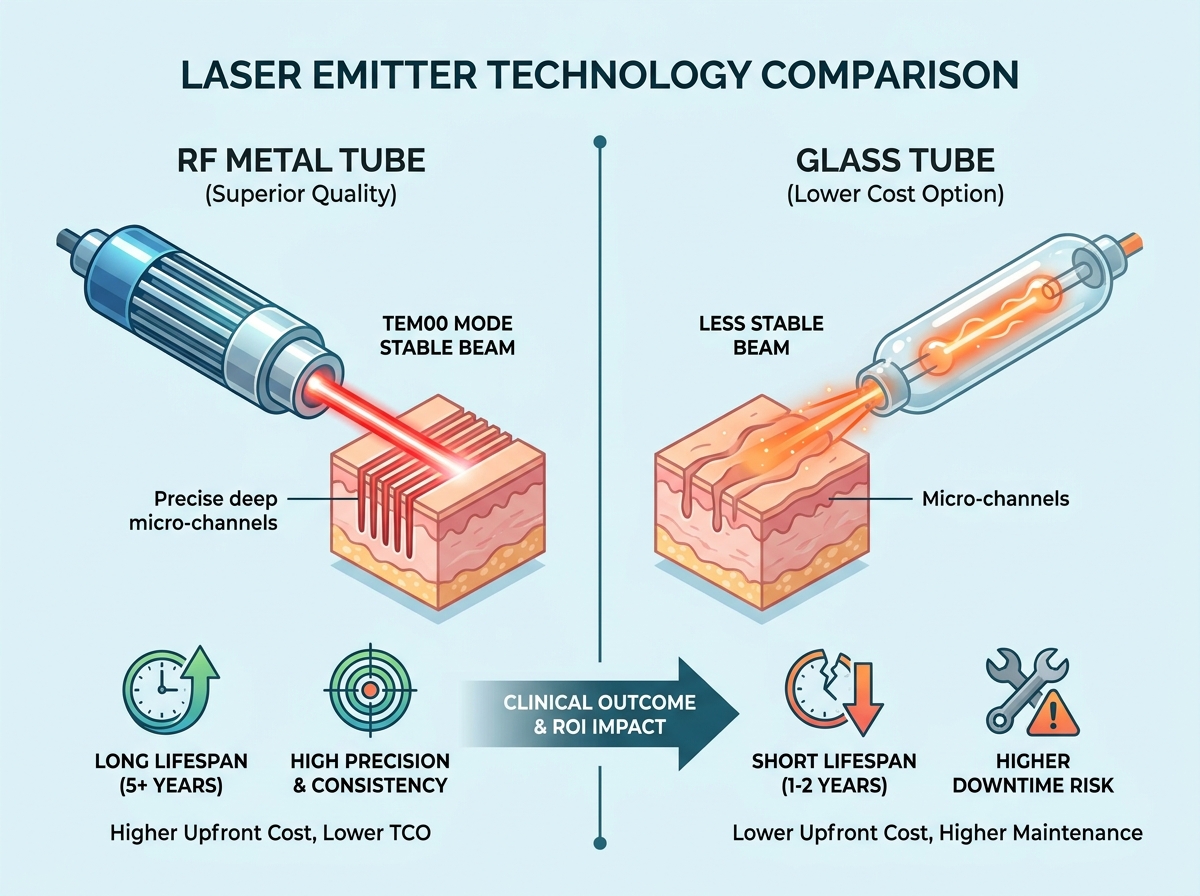 Sistema de laser CO2 fracionado de 10600nm em uma cl&iacute;nica