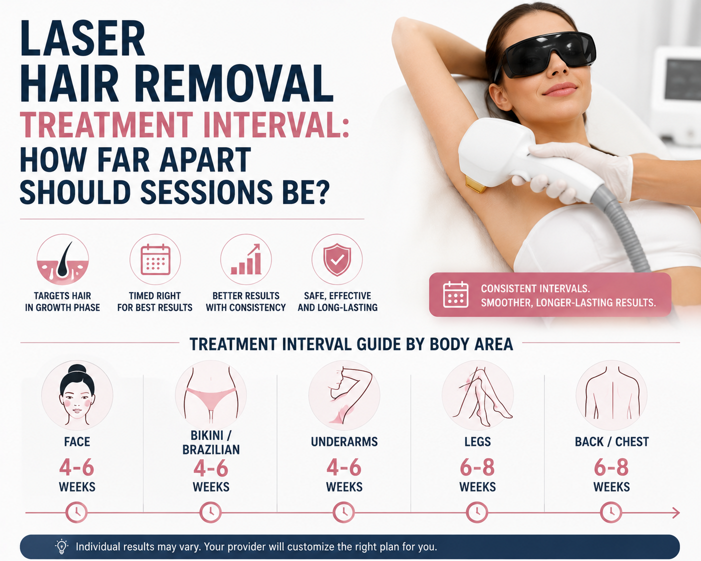 Intervalo de tratamento de depilação a laser: Qual deve ser a distância entre as sessões?