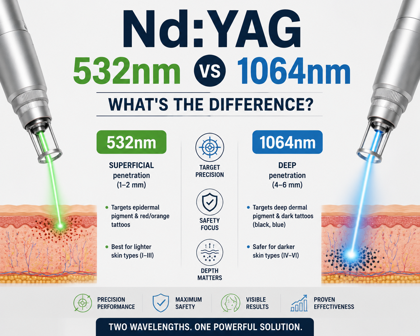 Nd:YAG 532nm vs 1064nm: Qual é a diferença?