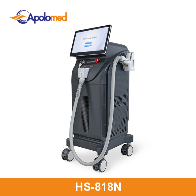 Depilação a laser permanente vertical aprovada pela FDA, equipamento de laser de diodo de 3 comprimentos de onda